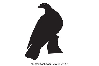 Silhouette Royalty Vector Pigeon with Black Colour