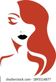 Silhouette of a rude woman with closed eyes