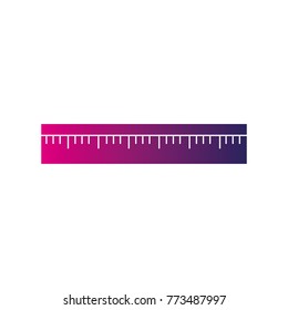 silhouette ruler school tool to study education