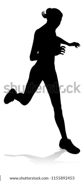 Silhouette Runner Race Track Field Event Stock Vector (royalty Free 