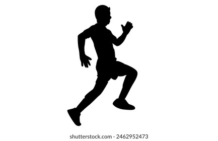 silhouette of runner vector illustration