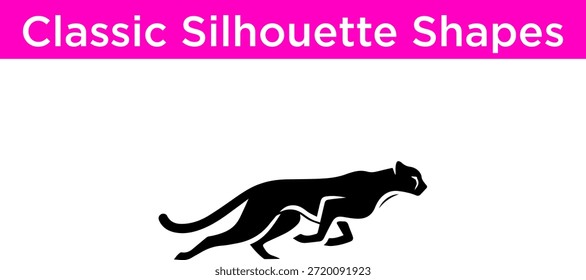 Silueta de un Vector de guepardo corriendo