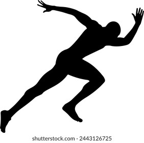 silueta de un hombre corriendo logo diseño