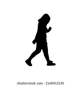silhouette of running people. person silhouette