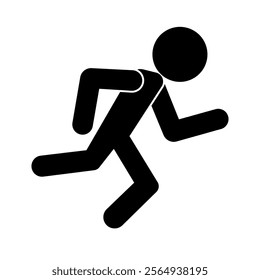 Silhouette of running person icon.