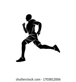 Silhouette-Vektorillustration-Design, kreatives Design, einfacher Player