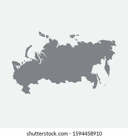 Silhouette Of Russia Map Vector