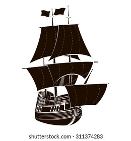 Silhouette sailboat