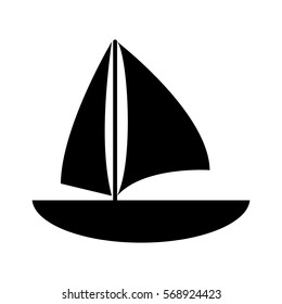 silhouette sailboat navigation water recreation