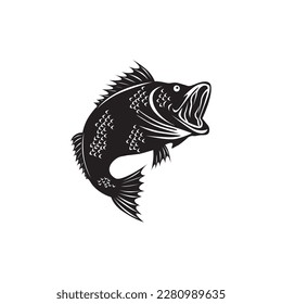 silhouette of salmon fish vector illustration