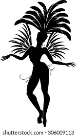 Silhouette Of Samba Dancer