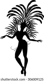 silhouette of samba dancer