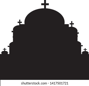 silhouette of san sava temple belgrade