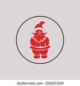 silhouette santa claus vector design