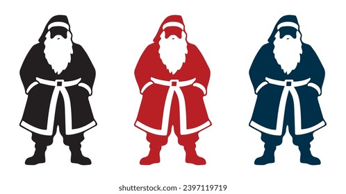 Silhouette of Santa Claus. Vector illustration