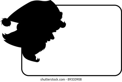 Silhouette Santa sign