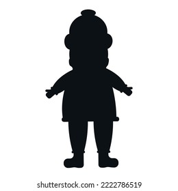 Silhouette of Santa. Vector illustration