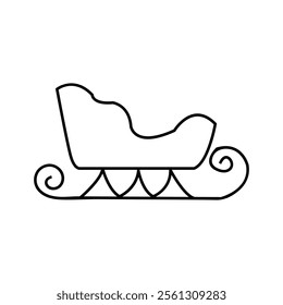 Silhouette of Santa's gift-delivery sleigh.