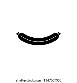 Silueta de salchichas sonríe. Icono de Vector plano.