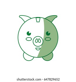 silhouette save money inside pig in the home