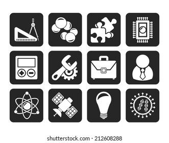 Silhouette Science and Research Icons - Vector Icon set