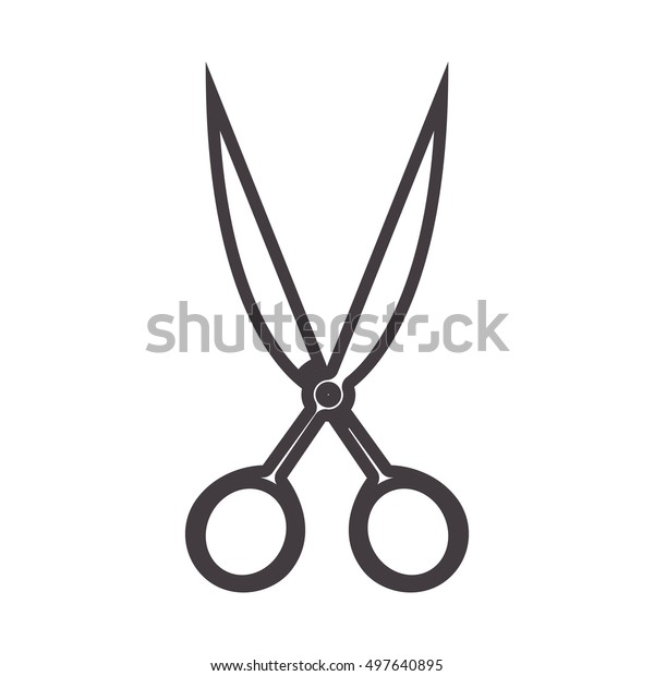 silhouette with scissor hand
tool