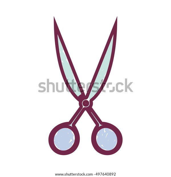 silhouette with scissor hand\
tool color