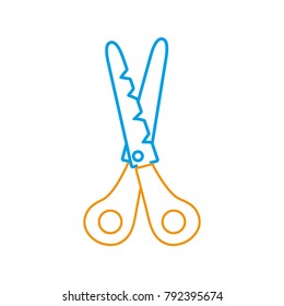 silhouette scissors school tool to education study