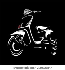 silhouette of a scooter, good for logo and design references