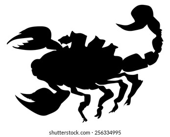 silhouette of scorpion