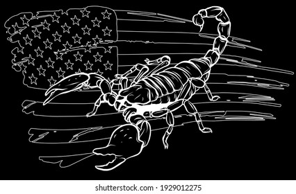 silhouette scorpion cartoon vector illustration design art