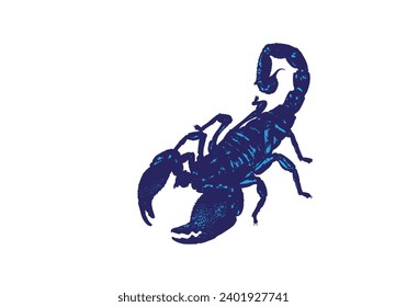silhouette scorpion. Graphical of scorpion isolated elements. vector illustration, poisons insects