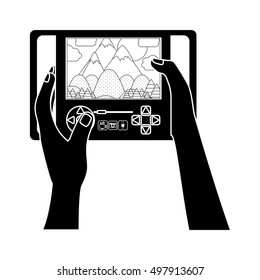 silhouette screen remote control for drones with hands
