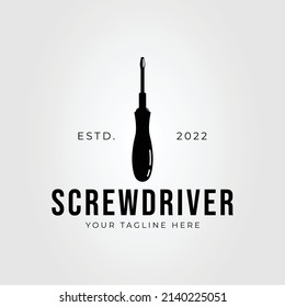 silhouette screwdriver electric awl logo vector illustration design