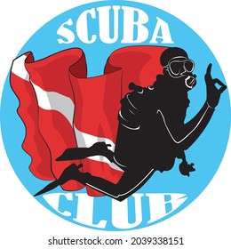 359 Scuba dive flag vector Images, Stock Photos & Vectors | Shutterstock