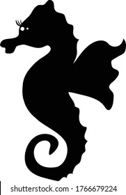 Silhouette Sea Horse perfect for decor, card invitations, calendars, wall art, clothes, baby clothes, birthdays, nursery, baby shower, children, party, clothes, printing, crafts.