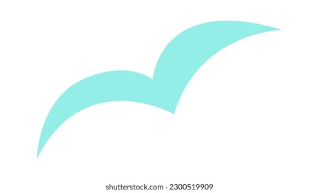 Silhouette of seagull bird. Vector illustration