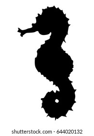 silhouette of seahorse