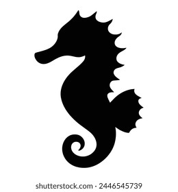 silhouette of a seahorse fish