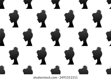 Fondo de patrón sin costuras de silueta. El patrón sin costuras de la silueta de las mujeres se puede utilizar para el Anuncio del Web, el papel de envoltura, etc.