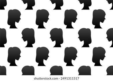 Fondo de patrón sin costuras de silueta. El patrón sin costuras de la silueta de las mujeres se puede utilizar para el Anuncio del Web, el papel de envoltura, etc.