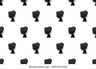 Silhouette seamless pattern background. Women silhouette seamless pattern can be used for web banner, wrapping paper, etc.