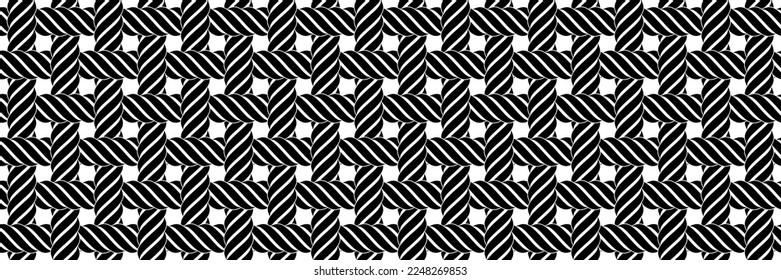silhouette seamless pattern of woven rope. mesh rope seamless