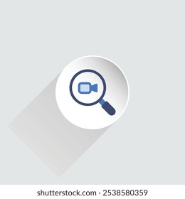 Silhouette of a Search Video Icon