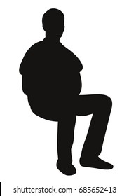 silhouette of a seated man, recreation