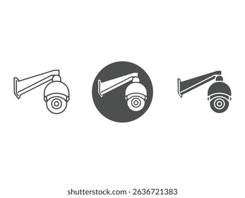 silhouette security camera symbol vector illustration, isolated on transparent background