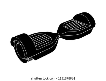 silhouette self-balancing vector