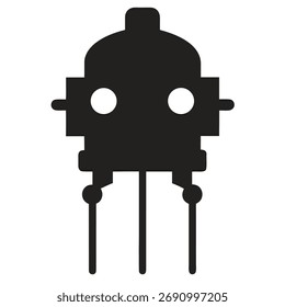 Silueta del sensor en el fondo blanco