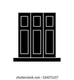 silhouette set book folder office elements design