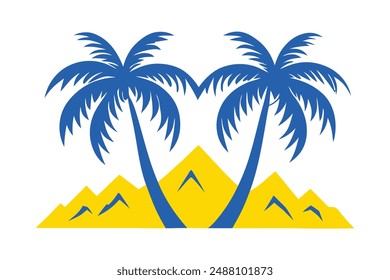 Silhouetten-Palmenset 